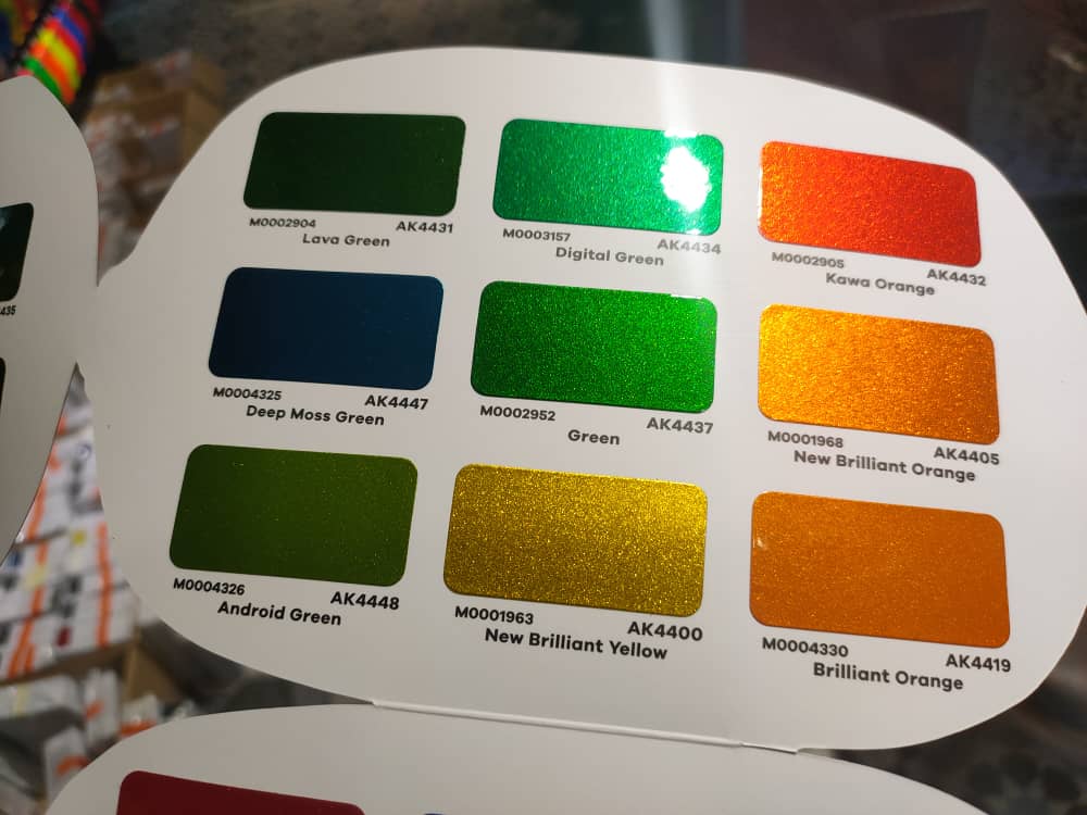 katalog warna cat kereta